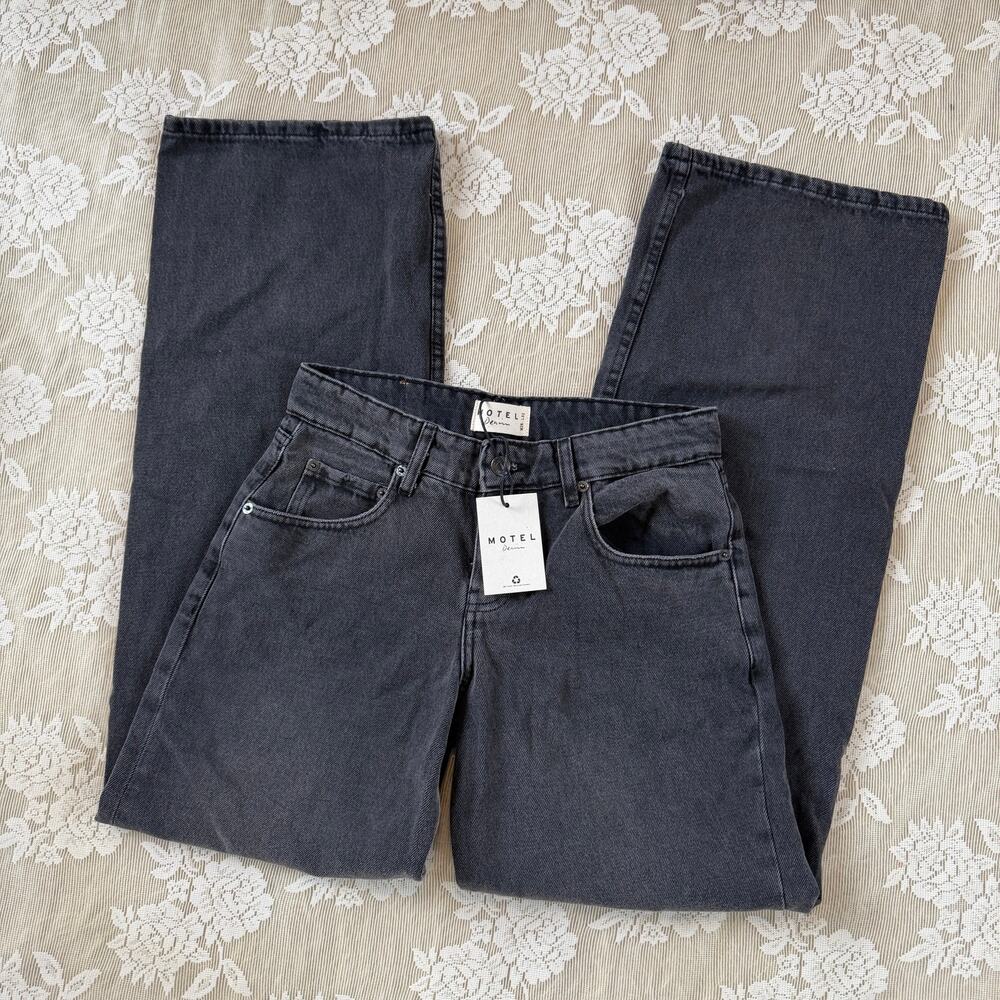 Motel Rocks Roomy Low Rise Washed Black Jeans W26 L32 NWT